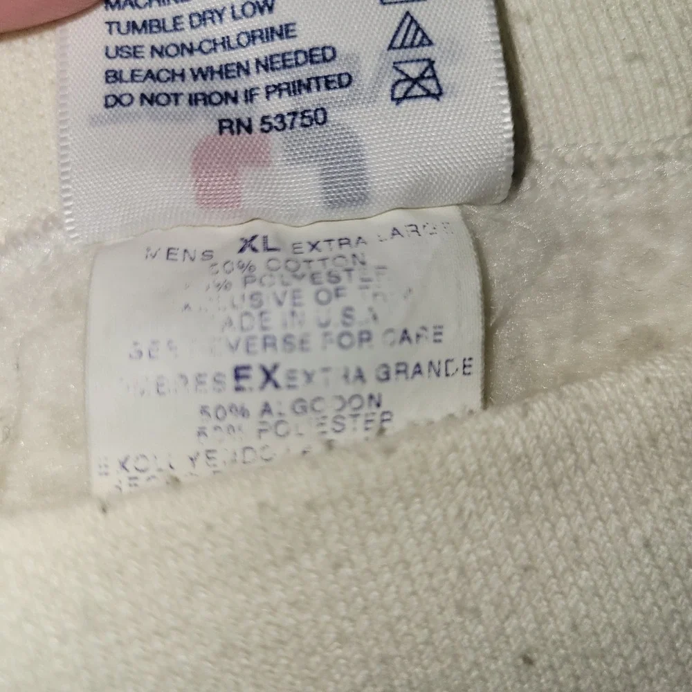 Vintage Tee Jays Crewneck Sweatshirt Men's  Size XL Made In USA Land Of The Free